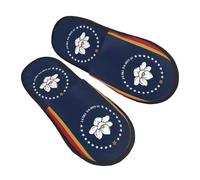 jingong Pantuflas peludas con estampado de la bandera del estado de Mississippi, pantuflas de algodón a la moda para otoño e invierno, cómodas y cálidas para el hogar