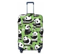 jingong Protector de tapa de equipaje con estampado de bambú panda, tapa elástica para equipaje de viaje, resistente a los arañazos y al polvo, Black, S