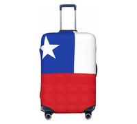 jingong Protector de tapa de equipaje con estampado de bandera de Chile, tapa elástica para equipaje de viaje, resistente a los arañazos y al polvo, Black, M