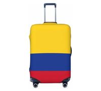jingong Protector de tapa de equipaje con estampado de bandera de Colombia, tapa elástica para equipaje de viaje, resistente a los arañazos y al polvo, Black, S