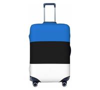 jingong Protector de tapa de equipaje con estampado de bandera de Estonia, tapa elástica para equipaje de viaje, resistente a los arañazos y al polvo, Black, L