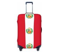 jingong Protector de tapa de equipaje con estampado de bandera de Perú, tapa elástica para equipaje de viaje, resistente a los arañazos y al polvo, Black, XL