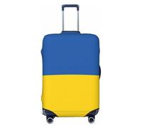 jingong Protector de tapa de equipaje con estampado de bandera de Ucrania, tapa elástica para equipaje de viaje, resistente a los arañazos y al polvo, Black, M