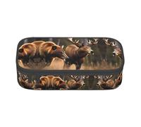 jingong Wildlife Hunting Deer Bear Elk Bolsa de almacenamiento de gran capacidad, apta para viajes, suministros de oficina, maquillaje y organización de escritorio