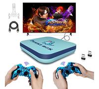 JINGQII Console di gioco retrò, emulatori di giochi DVD 80+ Costruiti in oltre 50.000 giochi Lettore di videogiochi con controller wireless Dual 2.4G per TV 4K con scheda TF 128G (verde smeraldo)