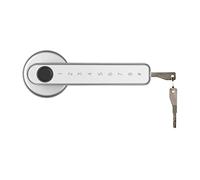JINGRU Cerradura de puerta con huella digital y contraseña Perilla de puerta inteligente Cerraduras de puerta Juego de cerradura de palanca de puerta abierta izquierda-derecha Cerradura de puerta de e
