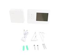 JINGRU Termostato Inteligente Wi-Fi Termostato programable inalámbrico con Receptor de RF Control de aplicación de Estilo montado en la Pared de sobremesa Control de Voz Compatible con Asistente de