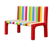 JINGSHIQIAOPL Banco de Jardín Colorido de Plástico PVC, Bancas de Patio Exterior para Sala de Juegos, Guardería, Patio Trasero y Terraza; No Requiere Montaje(84x38x60cm/33x15x24in)