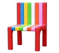 JINGSHIQIAOPL Banco de Jardín Colorido de Plástico PVC, Bancas de Patio Exterior para Sala de Juegos, Guardería, Patio Trasero y Terraza; No Requiere Montaje(42x38x60cm/16.5x15x24in)