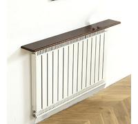 JINGSHIQIAOPL Estante para Radiador de Madera Maciza de Pino, Cubre Radiadores para Uso Comercial en el Hogar, Carga de 20 Kg, Sin Taladrar, Optimiza el Espacio(Black,90x16cm/36x6.3in)