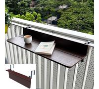 JINGSHIQIAOPL Mesa Colgante Balcon con Mecanismo de Nivelación, Mesa de Balcón Impermeable para Exteriores con Estructura de Aluminio, Mesa Balcon Plegable para Patio, Terraza y Balcones(60cm/24in)