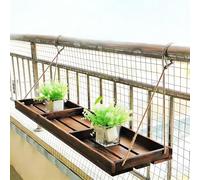 JINGSHIQIAOPL Mesa Colgante Balcon, Estante para Barandilla Suspendido por Cuerdas, Mesa Terraza Exterior para Plantas de Exterior, Decoración de Paredes y Uso en Patios(40x25cm/16x10in)