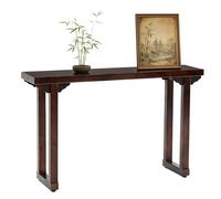 JINGSHIQIAOPL Mesa Consola de Madera Maciza con Patas Ajustables, Mesa de Entrada para Recibidor con Tablero Engrosado, Console Table para Sala de Estar, Pasillo y Recibidor(160x30x80cm/63x12x32in)