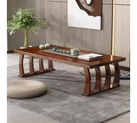 JINGSHIQIAOPL Mesa de Centro Japonesa de Tatami de Madera Maciza, Centro Japonesa Pequeña para Ceremonias de Té, Meditación y Escritorio para Portátil(Brown,160x60x35cm/63x24x14in)