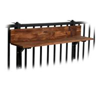 JINGSHIQIAOPL Mesa Plegable de Madera para Barandilla de Balcón, Capacidad de Carga de 30 Kg, Altura Ajustable, Mesa Terraza Exterior Larga para Barandillas de Patios, Balcones y Terrazas