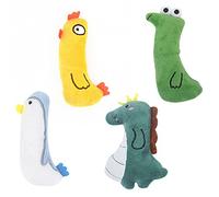 JINGSHUBO Juguete Hierba Gatera 4 Piezas Juguetes del Catnip Almohada Gato Juguetes Interactivos Almohada Mascota Chew Bite Suministros Limpiar los Diente Limpieza Dental para Gato Gatito