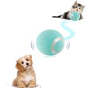 JINGSHUBO Pelota interactiva para perros, juguete inteligente USB recargable para perros, regalo con bola giratoria brillante, Bola azul para perro
