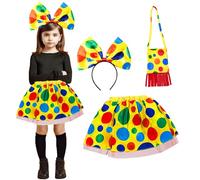 JINGTOPS Disfraz Payaso niña, Disfraz de Cine, Accesorios de Vestido para Niños con Tutú Disfraz Payaso para Carnaval Disfraz de Halloween Fiesta de Circo Cosplay (diadema de payaso)