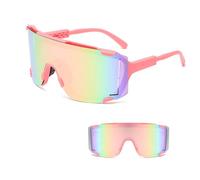JINGTOPS Gafas Ciclismo para Hombres y Mujeres Gafas Running Gafas de Sol Deportivas Gafas Bicicleta UV400, para Actividades Aire Libre,Ciclismo,Conducción,Correr, Pesca,Senderismo (marco rosa)