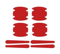 JINGXINXUE 8 Piezas Películas Protectoras Manija para Audi RS3 2011-2021 2022 2023 2024 2025 8P 8V 8Y, Hueco de Manija Puertas Anti-Arañazos Protección de Pintura Adhesivo,B/Red