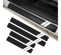 JINGXINXUE para BYD ATTO 3 Seal Dolphin Tang Protector Umbral Puerta Coche Fibra Carbono, Taloneras Adhesivas Antiarañazos, Kit Protectores Paso Puerta Embellecedor Moldura,B/White