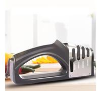 JINGYAN Afiladores de cuchillos Knife Sharpener Coated And Thin Bar Shears And Scissors Kitchen Grinding Stone System Stainless Steel Blades(A1 Black)