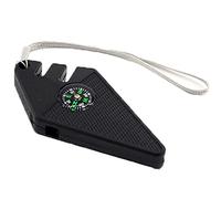 JINGYAN Afiladores de cuchillos Outdoor Diamond Sharpener, Camping ToolsHikingPocket Carbide Knife Grinding Stone Tungsten Ceramic Fish Hook Sharp CompassMulti Tools(Schwarz)