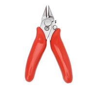 JINGYAN Alicates universales Diagonal Pliers 3.5 Inch Mini Wire Cutter Small Soft Cutting Electronic Wires Insulating Rubber Handle Model Hand Tools(Red)