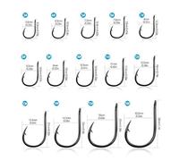 JINGYAN Anzuelos de Pesca Fishing Hook with Barbed Single Loop Carp High Carbon Steel Sea Fish Fly Fishing Accessories(Size 2)