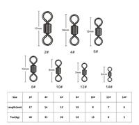 JINGYAN Anzuelos de Pesca Fishing Swivel Ball Bearing with Safety Buckle Solid Ring Roll For Carp Accessories(Size10 9mm 13kg)