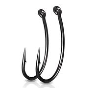 JINGYAN Anzuelos de Pesca Matt Black Coated Carp Hook Carbon Steel Sharp Tip Barbed Fishing Suitable for Winter Fish(TFSH G10 100 PCS)