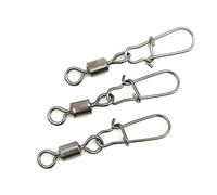 JINGYAN Anzuelos de Pesca Stainless Steel Fishing Connector Pin Bearing Rolling Rotation Snap Carp Tackle Accessories(Size2 35mm 30kg)