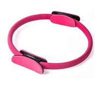 JINGYAN Aros de Pilates Yoga Pilates Anillo de Fitness círculo Entrenamiento Profesional Muscular Pilato Equipo para el Gimnasio del Mujeres(Pink)