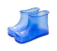 JINGYAN Baños para pies Comfortable PVC Bath Soaking Knead Health Care Foot Massage Shoes for Unisex Use(Blue)