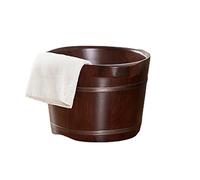 JINGYAN Baños para pies Feet Bathing Tub Wooden Barrel Household Calf Foot Bath Massage High-Depth Thickened Double with Lid Feet-Washing