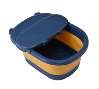 JINGYAN Baños para pies Folding Bucket over Calf Household Insulation Feet Bathing Tub Bedroom Basin Portable Massage Feet-Washing Thickened(Yellow)