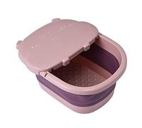JINGYAN Baños para pies Folding Bucket over Calf Household Insulation Feet Bathing Tub Bedroom Basin Portable Massage Feet-Washing Thickened(Pink)