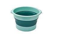 JINGYAN Baños para pies Portable Footbath Household Folding Foot Soaking Bucket Over Calf High-Deep Brigade Massage Foldable Bath(Green)
