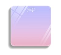 JINGYAN Básculas digitales Bathroom Body Fat Weight Scale Glass Electronic Home Smart Check LED Display Weighing High Quality Digital Precision(LED gradient purple)