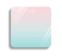 JINGYAN Básculas digitales Bathroom Body Fat Weight Scale Glass Electronic Home Smart Check LED Display Weighing High Quality Digital Precision(LED gradient pink)