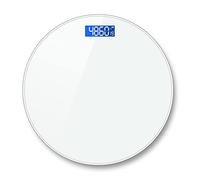 JINGYAN Básculas digitales Bathroom Scales Floor Body Weight Scale Round Toughened Glass LED Digital Electronic Weighing Bath