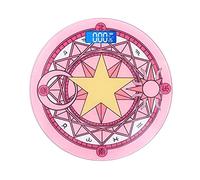 JINGYAN Básculas digitales Cute Pink Magic Array Bathroom Scale LCD Display Electronic Digital Body Weighing Smart Fat Balance Floor