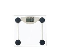 JINGYAN Básculas digitales Escala de baño peso corporal digital, grande LCD Pantalla retroiluminación, medidas alta precisión, vidrio templado 6 mm