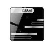 JINGYAN Básculas digitales Weight Scale Bathroom Fat Glass Electronic Smart LCD Display Human Body Weighing Digital Major Shows Weather Temperature