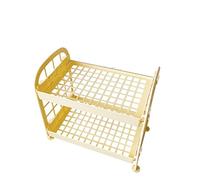 JINGYAN Bastidores utilitarios Desktop Storage Rack Student Dormitory Folding Hollow Skin Care