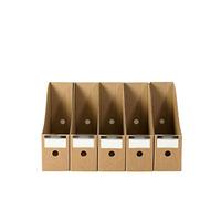 JINGYAN Bastidores utilitarios Holder File Box Storage Magazine Desktop Organizer Document Notebook Cardboard Folder Desk Files Foldable Office Rack Boxes Case