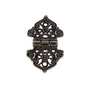 JINGYAN Bisagras 10pcs Hinge With Screw Bronze Lace Decorative Door Cabinet Jewelry Box Drawer Furniture Vintage Chinese Style
