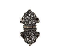 JINGYAN Bisagras Vintage Alloy Hollow Flower Hinge,Chinese Furniture Hardware,Metal Hinges,Cabinet Door Butt For Box