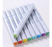 JINGYAN Bolígrafos de tinta gel Oily double-headed color marker with hand-painted design pen