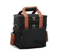 JINGYAN Bolsas de almuerzo Double Layer Insulated Lunch Bag High Capacity Picnic Bento Box Meal Pouch Food Delivery Bags For